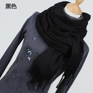 Cashmere Scarf with Tassels